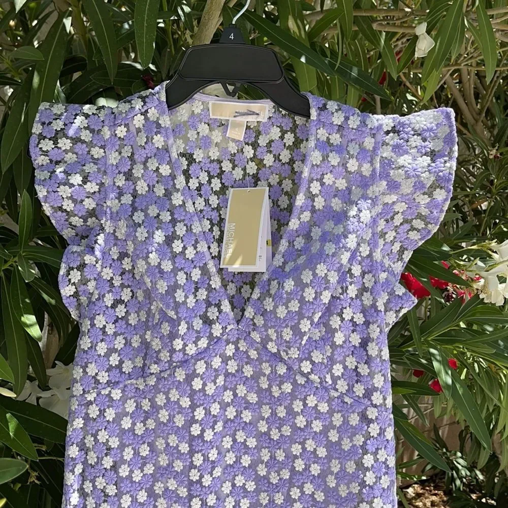 COPY - MK Floral Mauve Dress - Picture 5 of 11